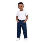 Boys Black Straight Cut Denim Pant