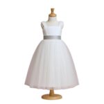 White Ballerina Elegant Ball Dress for Girls