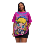 Women’s Oversized Rhinestone Graphic T-Shirt - Image 2