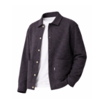 Men’s Dark Grey Casual Button-Front Jacket - Image 2