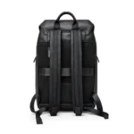 Black Leather Backpack for Men | Stylish Travel Bag - Image 6