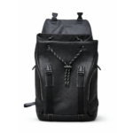 Black Leather Drawstring Backpack - Image 5